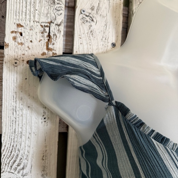 Striped Blue Midi Dress - Picture 5 of 12